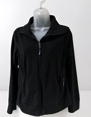 Danskin Women Black Track Jacket With Pockets Size Medium